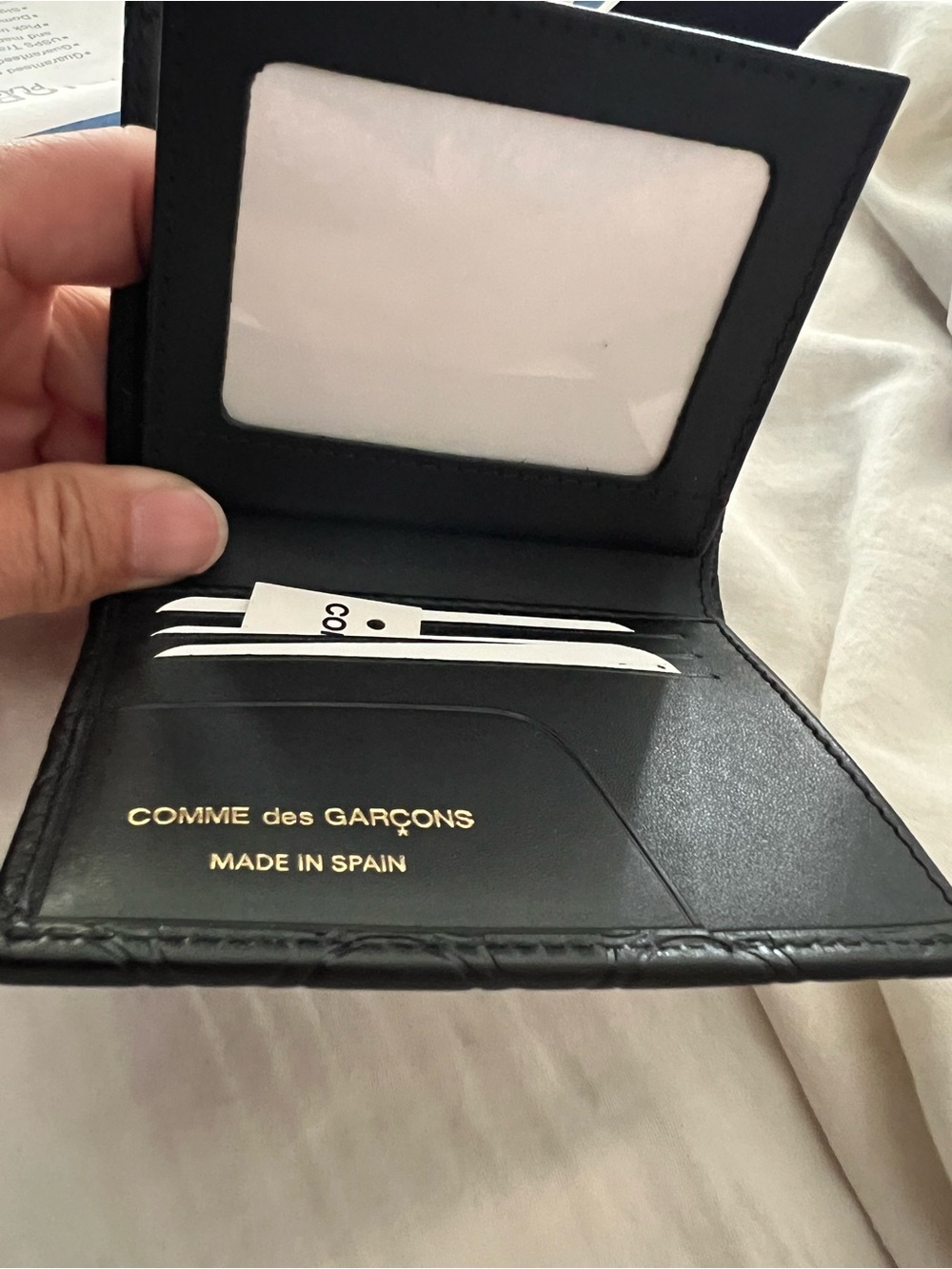 New Comme des Garçons Leather ID/Photo Wallet - Picture 6 of 10